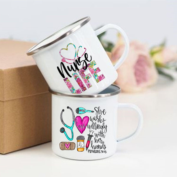 Nurse Life Print Mugs Creative Coffee Cups