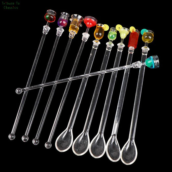 1PCS 23cm Acrylic Drink Mixer Swizzle Stick