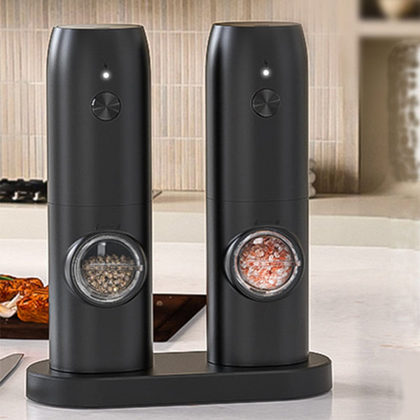 Rechargeable Salt Pepper Grinder Set with USB Charging