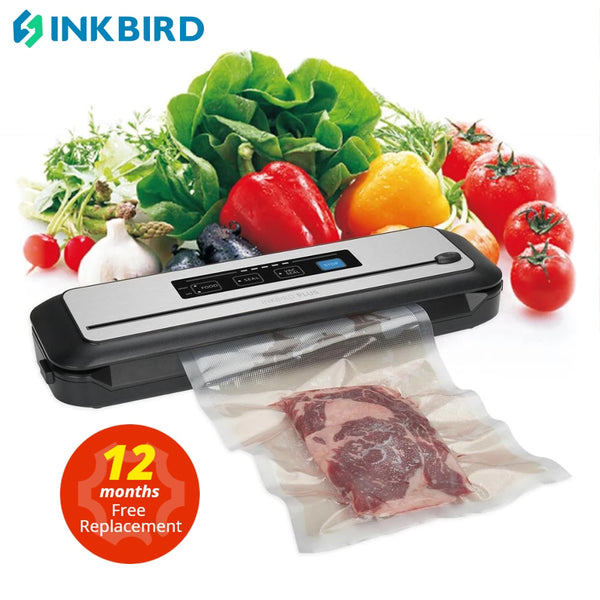 Inkbird 110V Automatic Sealing Machine with Dry&Moist Modes Built-in Cutter