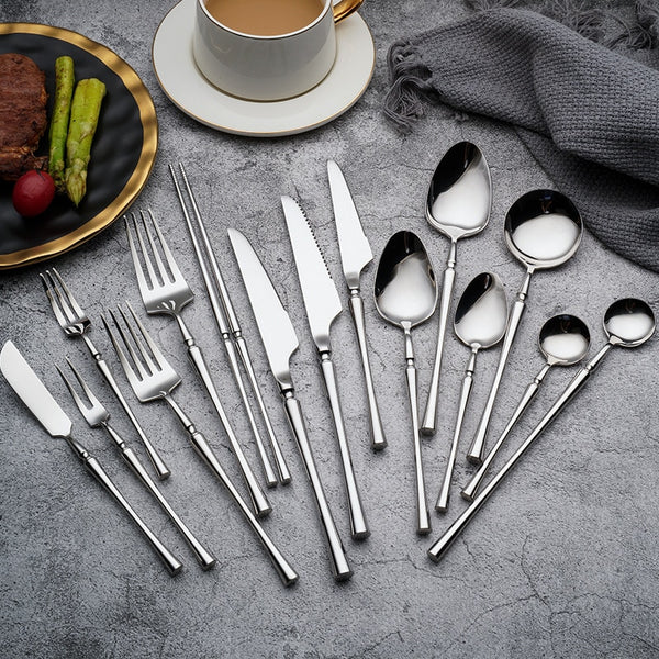 Stainless Steel Luxury Cutlery  Flatware Set | Dishwasher Safe