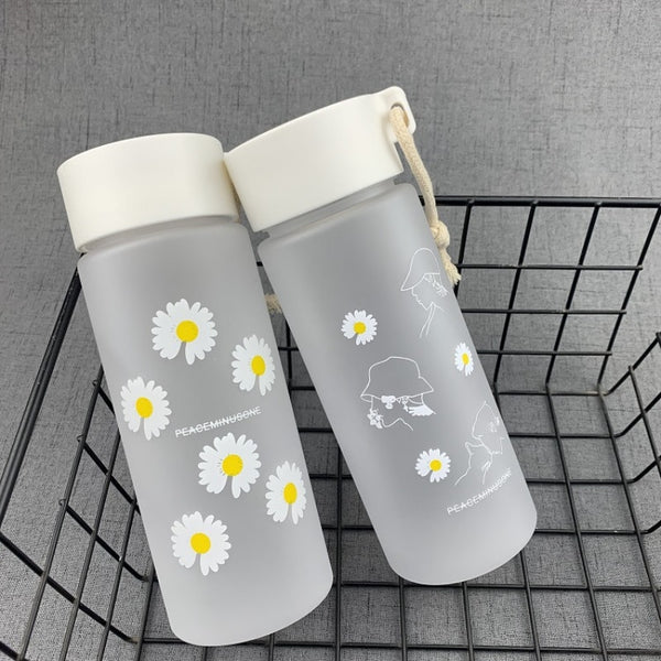 550ml Small Daisy Transparent Plastic Water Bottles