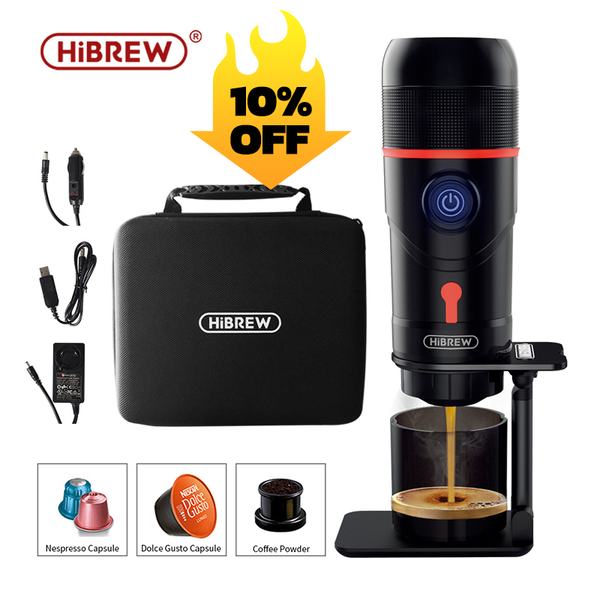 HiBREW Portable Expresso Coffee Maker Machine for Car & Home